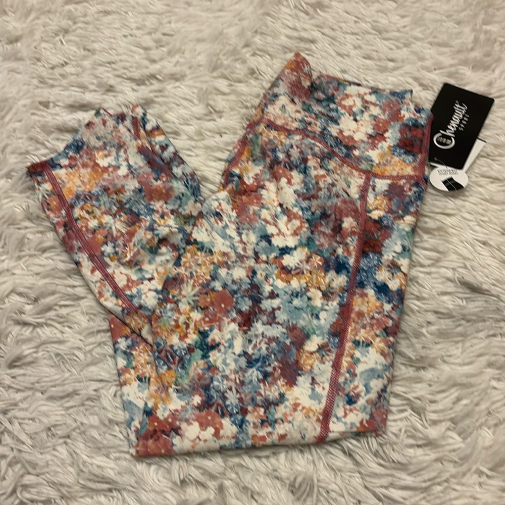 NWT Chenault Sport mauve Floral size L leggings